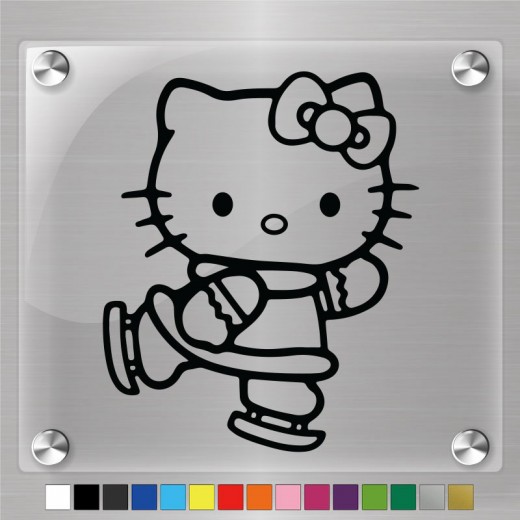 Hello Kitty Ice Skater Decal